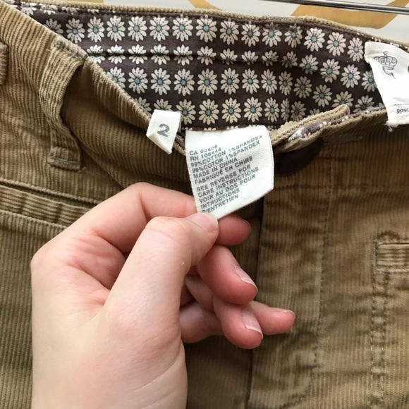 Olde English Corduroy Brown Skirt w/ Front Slit - Picture 4 of 6